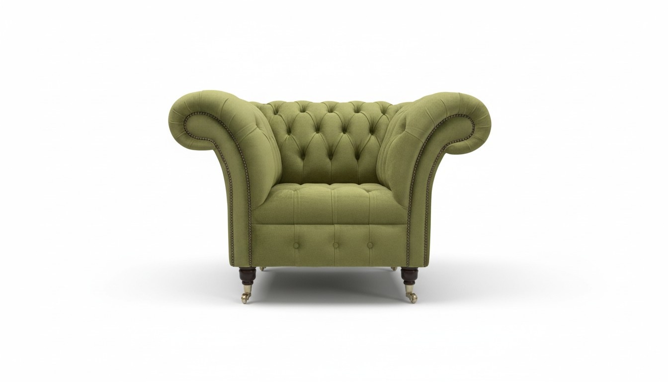 Grün Chesterfield Couch Sofa Polster 1 Sitzer Couchen Sitz Garnitur