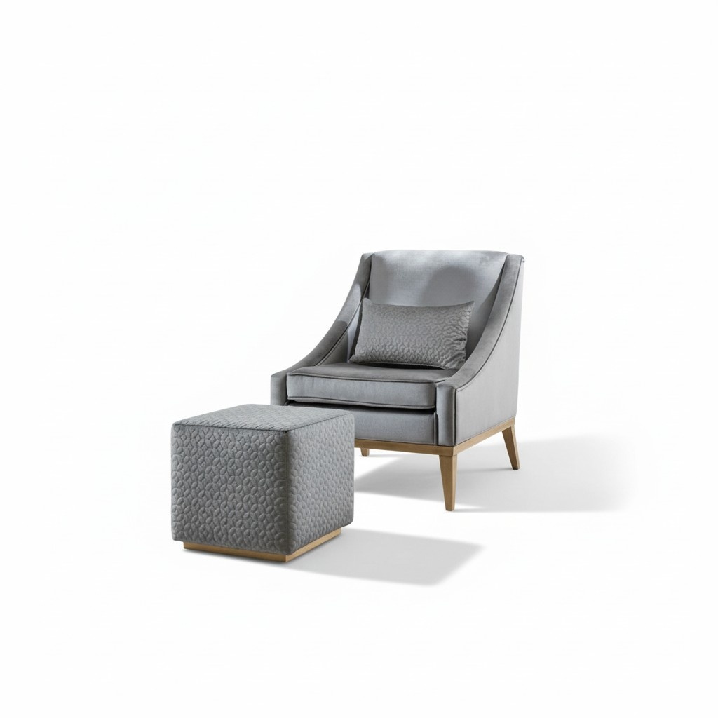 Gruppe Sessel Ohrensessel Beistelltisch Modern Set 2tlg Wohnzimmer