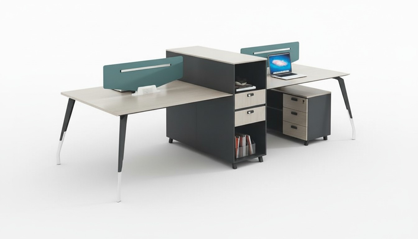 Gruppenschreibtisch Teamarbeitsplatz Tisch Möbel Kommode Schreibtisch 4 Personen