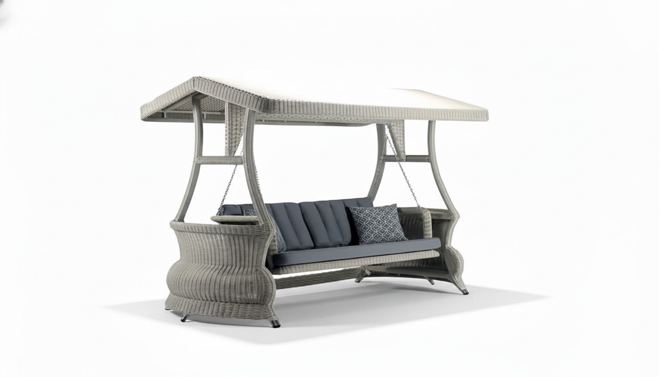 Hängeschaukel Rattan Garten Relax Schaukel Outdoor Schaukelstuhl Möbel 270cm