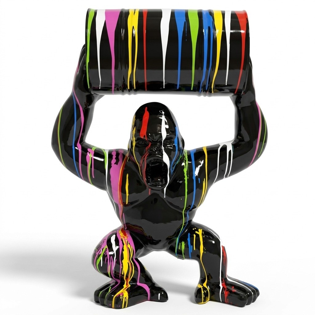 Handarbeit Abstrakte Figur Statue Design Bunte Skulptur King Kong Statuen