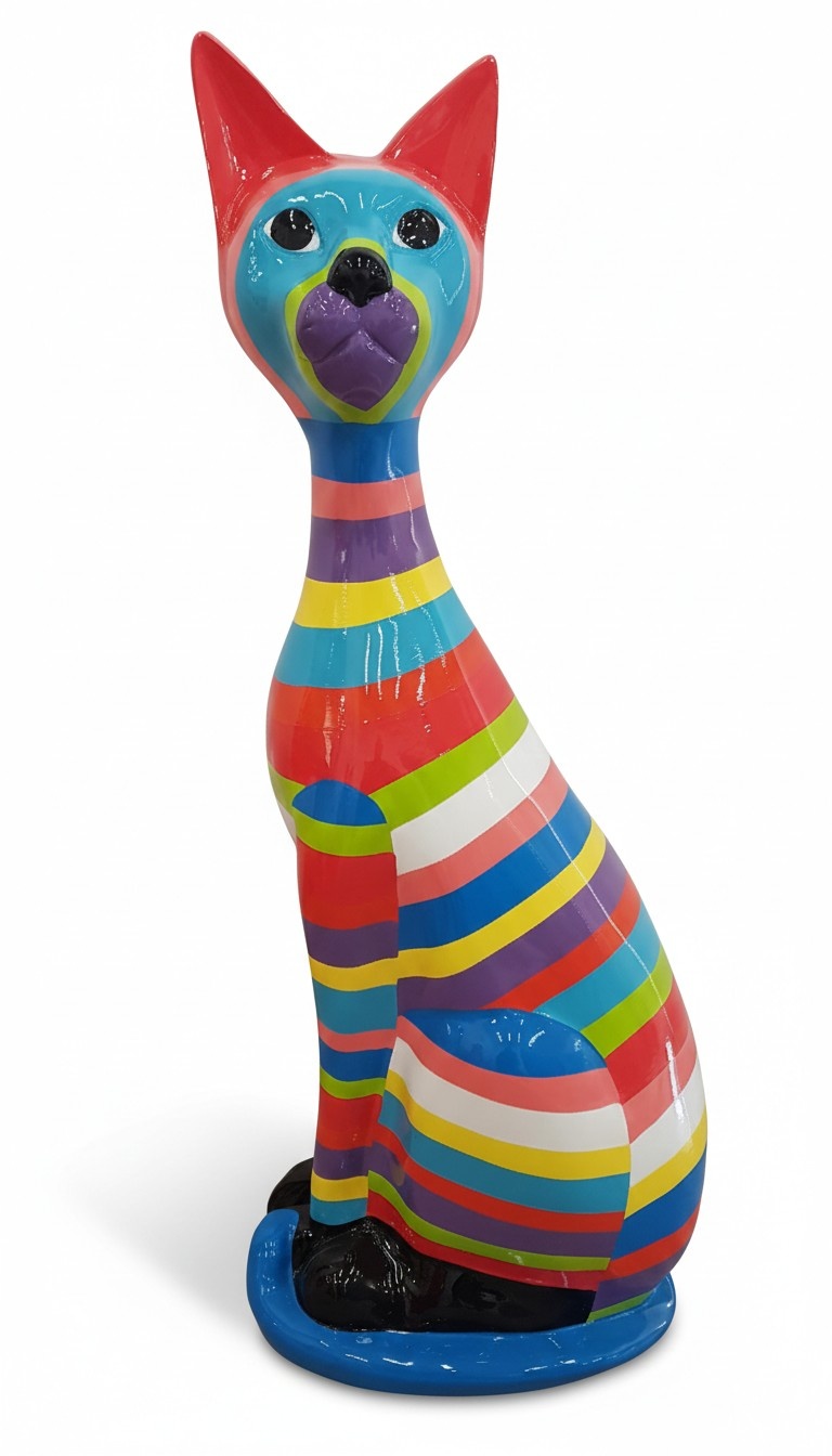 Handarbeit Abstrakte Figur Statue Design Bunte Statuen Skulptur 98cm