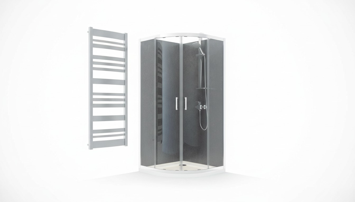 Hochwertige Duschkabine Viertelkreis Eckdusche Duschabtrennung Glas Dusche Neu