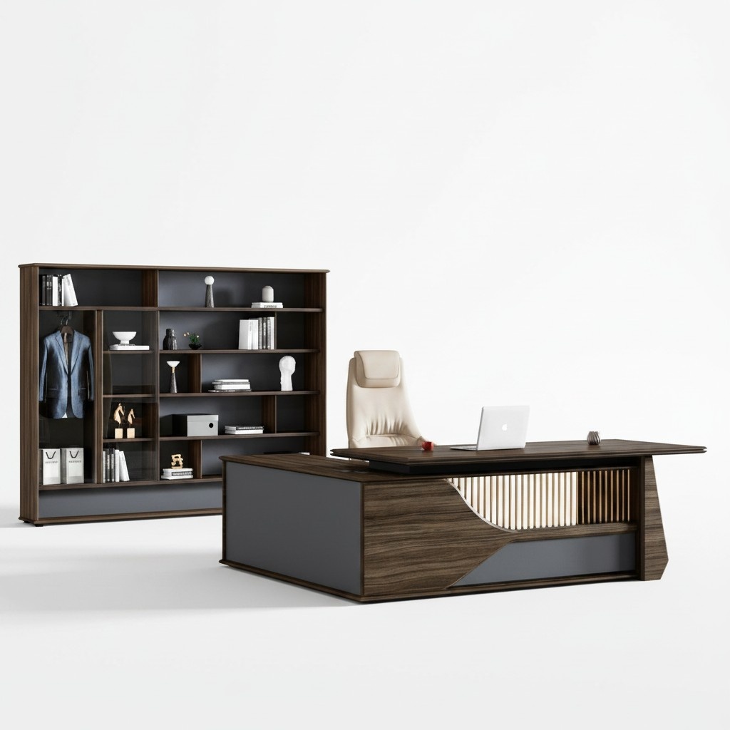 Hochwertiger Bürotisch Designer Chef Möbel Schreibtisch Eckschreibtisch