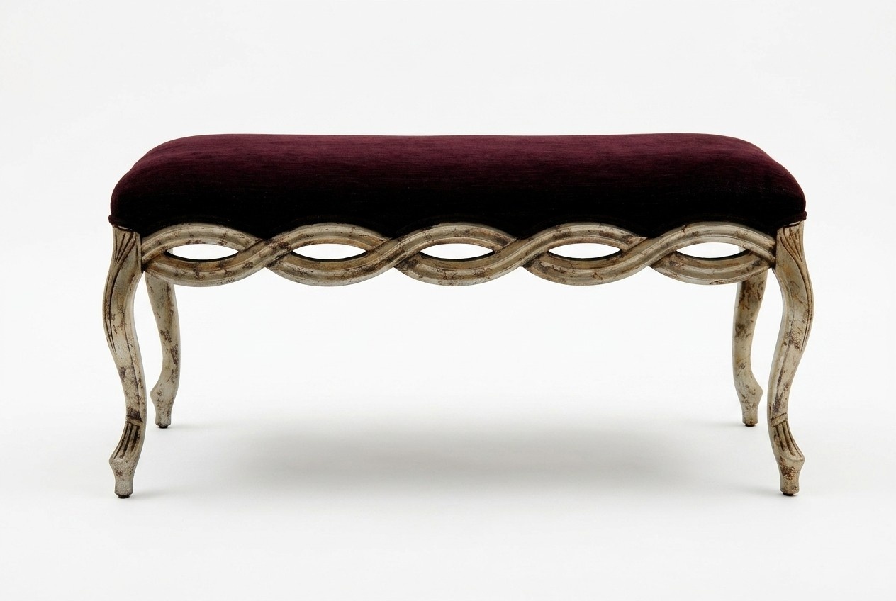 Hocker Bank Fußhocker Sitzbänke Holzhocker Stuhl Sitzhocker Holz Luxus Bank