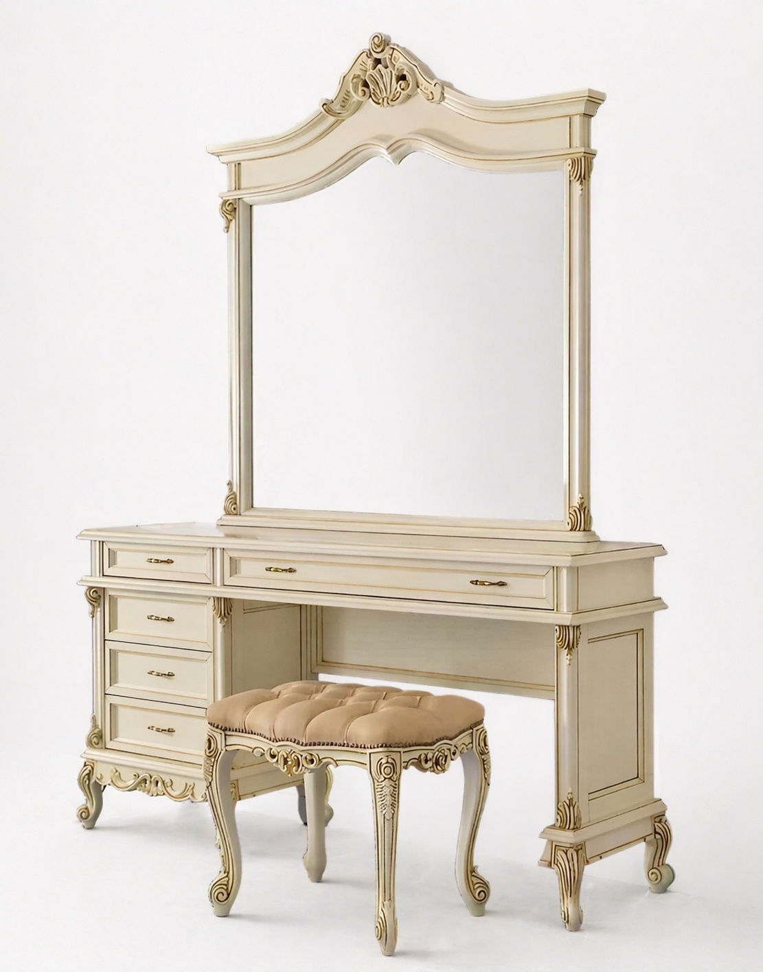 Hocker Designer Luxus Barock Rokoko Polster Bank Sitz Sitz Relax Antik Stil