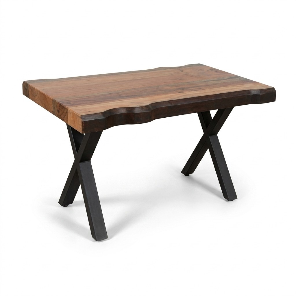 Holz Couchtisch auf schwarzen Beinen für Ihr Wohnzimmer Designmodell