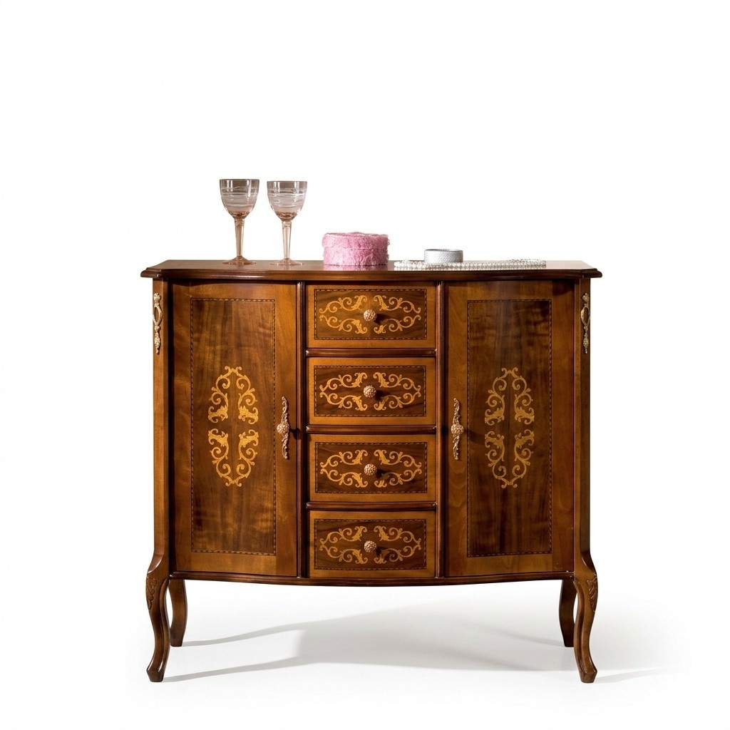 Italienische Stil Möbel Luxus RTV Braune Kommode Stil Barock Antik Stil Neu