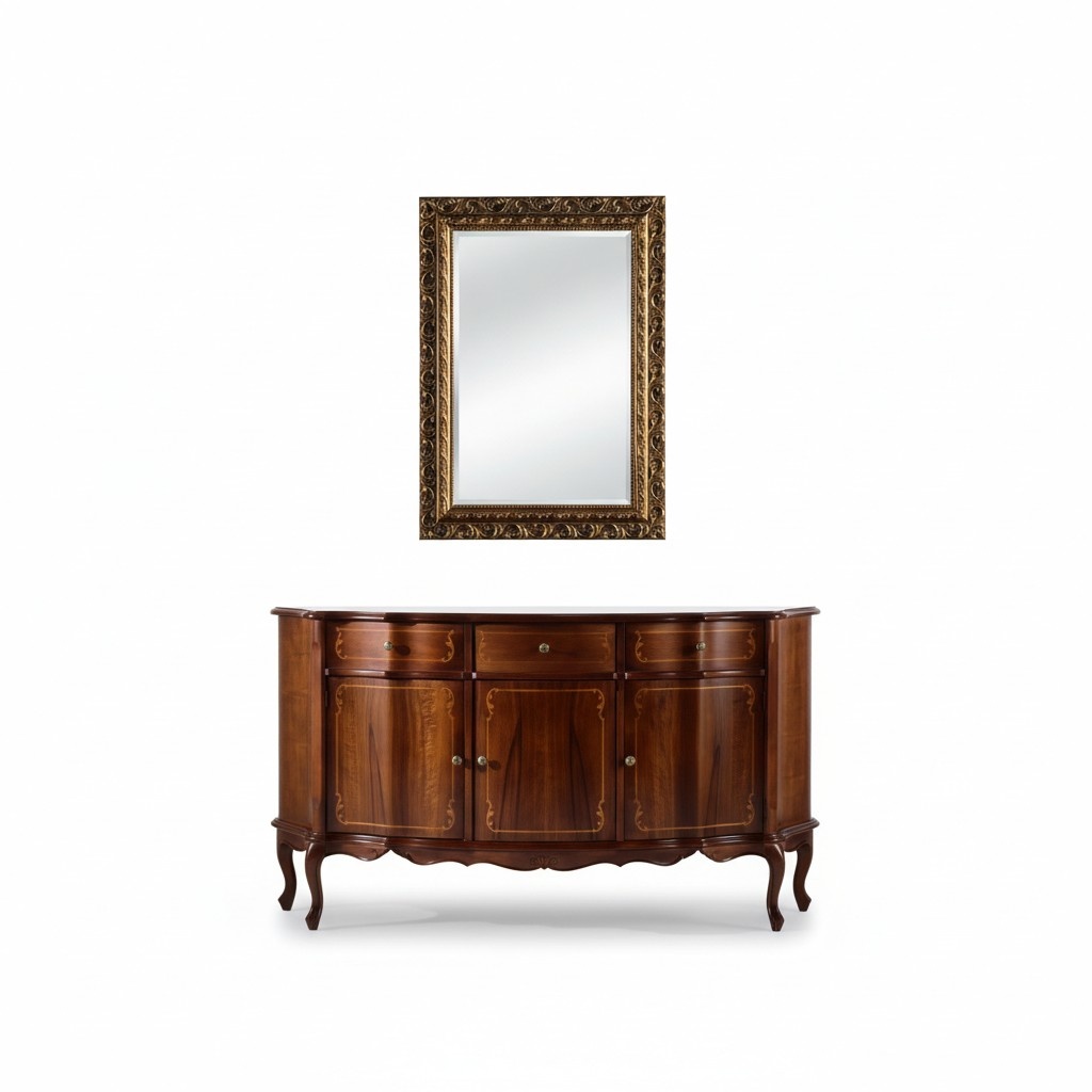 Schicke Holz Luxus Italienische Möbel 2tlg Set Möbel Stil Barock Kommode