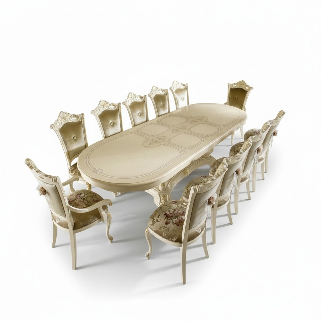 Holz Möbel aus Italien Esszimmer Tische Einrichtung Esstisch Luxus Tisch Massiv