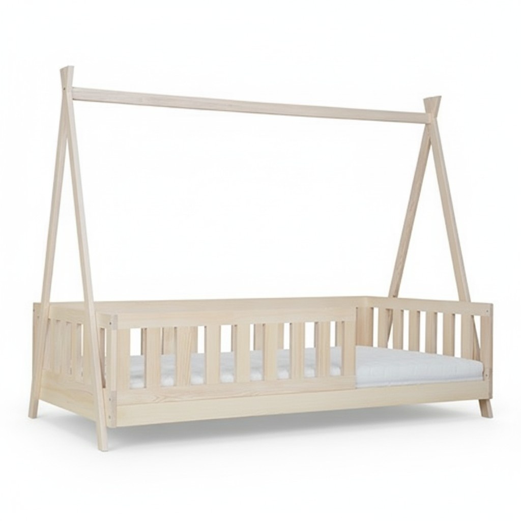 Holzbett Echtes Holz Bett Betten Himmelbett Hotel 90x200 Stil Massive Möbel Neu