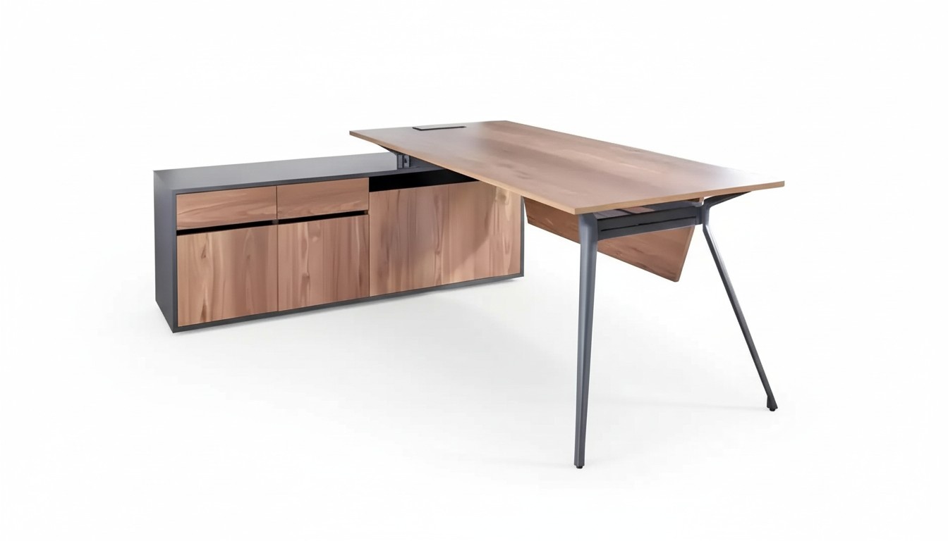 Holzmöbel Eckschreibtisch Cheftisch Schreibunterlage Büroarbeitsplatz