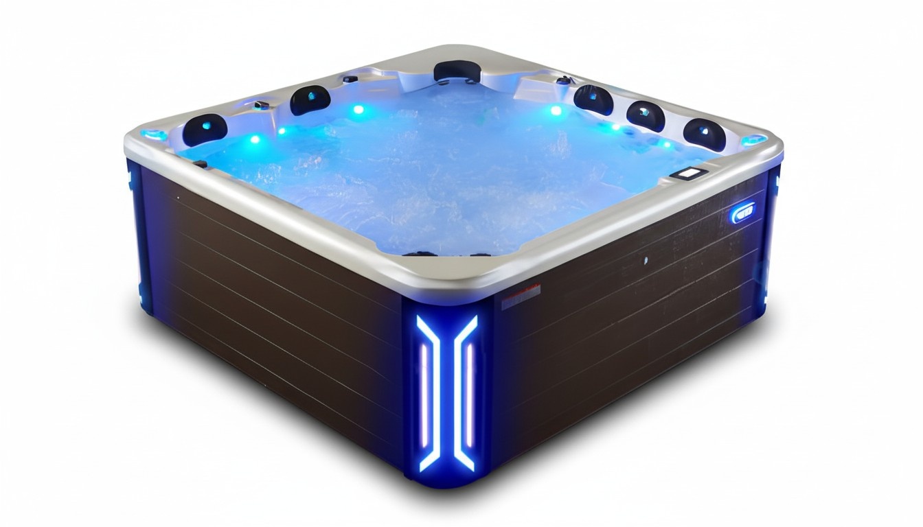 Hydromassagewanne Whirlpool Blubberbad Spa-Bad Whirlwanne 220x220cm