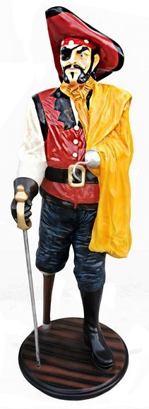 Pirat Figur Statue Design Skulptur Dekoration 185 cm Außen Abstrakt Laden