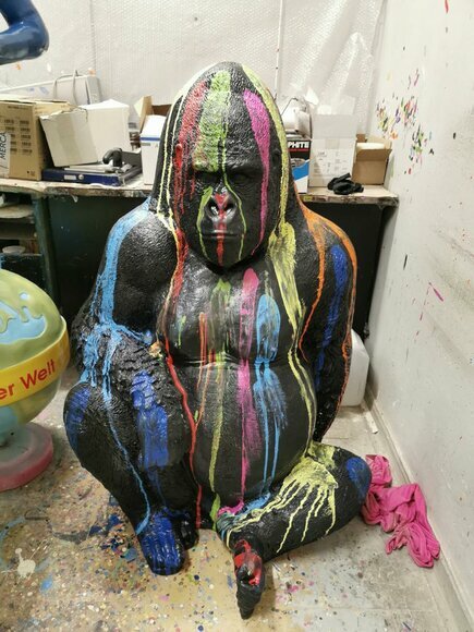 Figuren Statuen Dekoration Deko Gorilla Garten Neu Designer Figur Statue