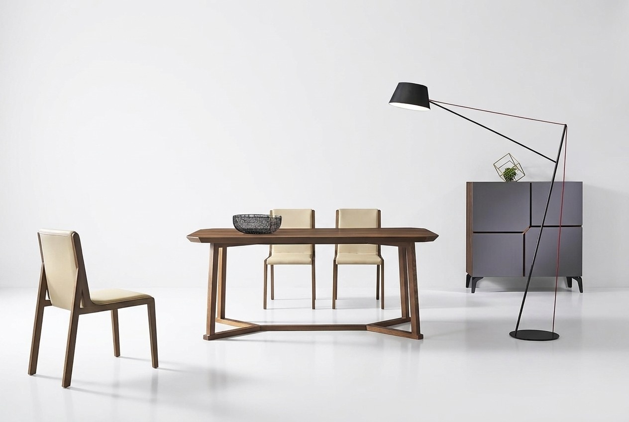 Italienische Designer Möbel Kommode Tisch Sessel 2x Ess Zimmer Set