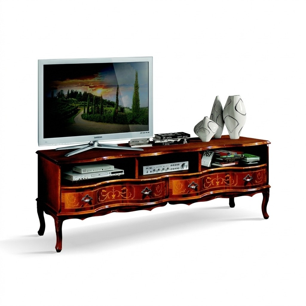 Italienische Holz Möbel Sideboard tv Lowboard Lang rtv Schrank Luxus Wohnzimmer Neu