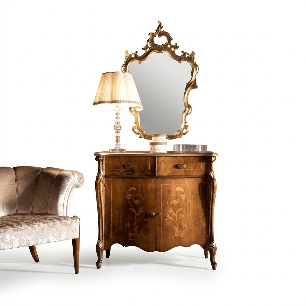 Luxus Italienische Möbel Design Kommode Schrank Braun Holz Möbel Stil