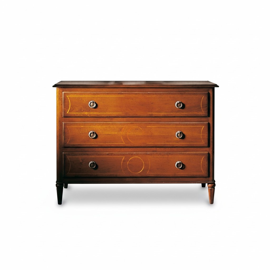 Italienische Möbel Hochschrank mit Schubladen Anrichte Kommoden Holz Neu Kommode