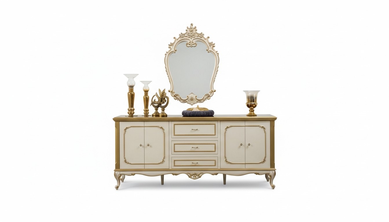 Italienische Möbel Kommode Gold Barock Rokoko Sideboard Kommoden Holz