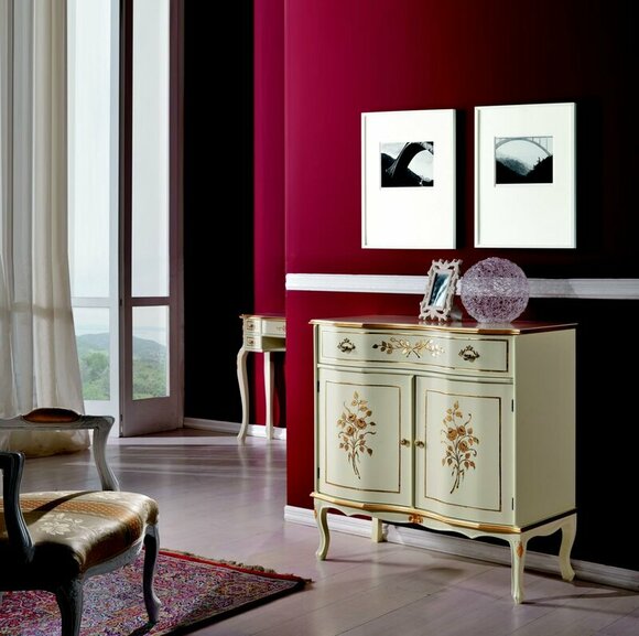 Wohnzimmer Möbel Klassische Barock Luxus Sideboard Kommode Echtholz