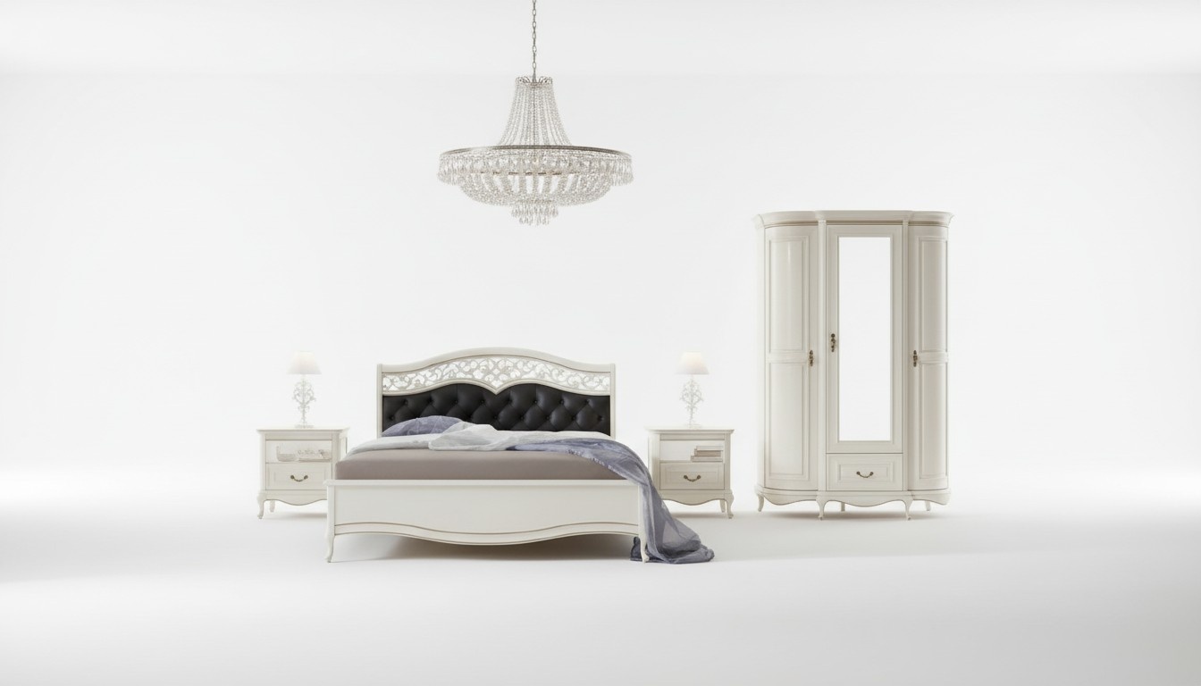 Italienische Stil Schlafzimmer Komplett Möbel Bett Nachttisch Schrank Kommode 2