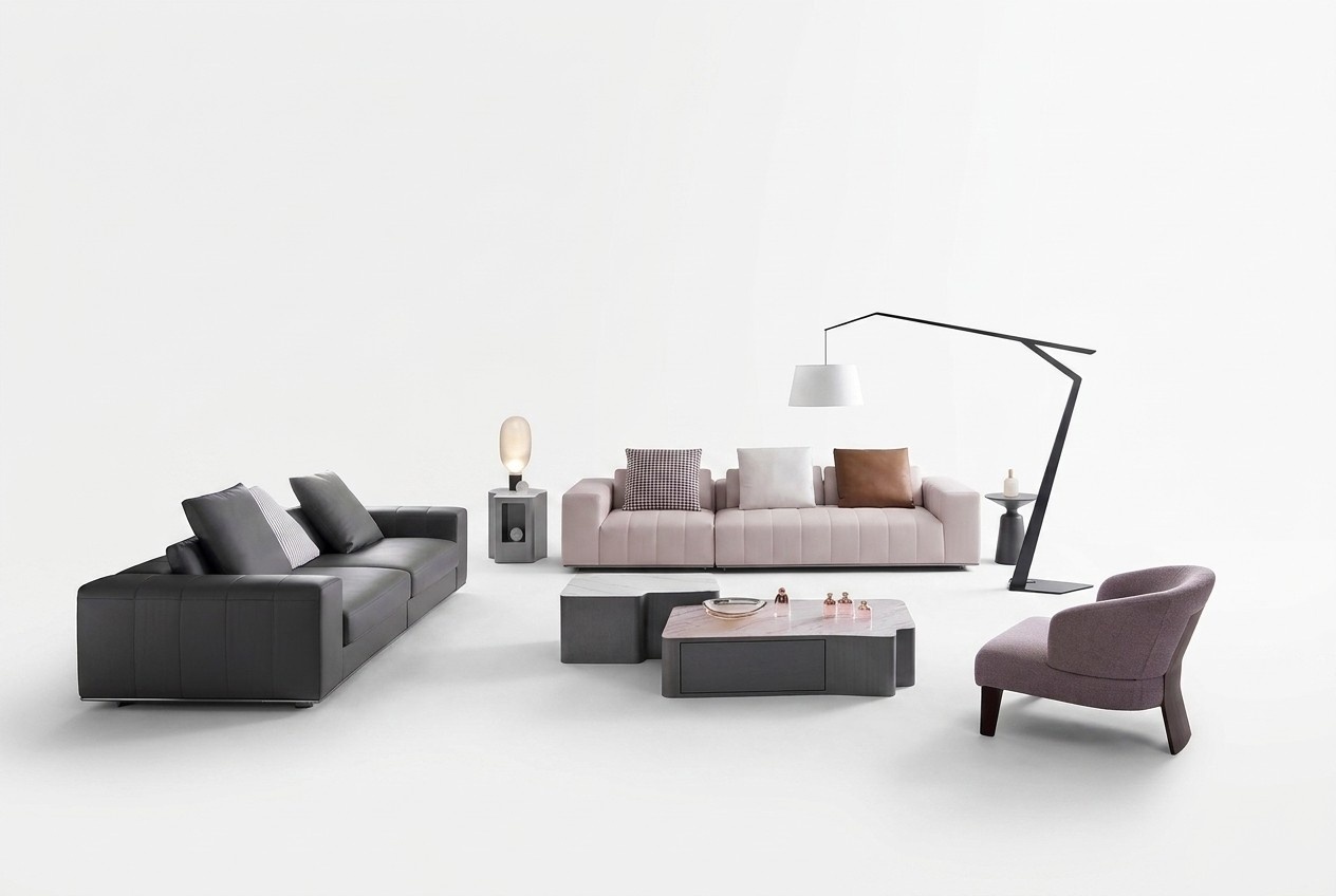 Italy Design Möbel Sofa Couch Polster Komplett Set Garnitur 4+3+1 Couchen
