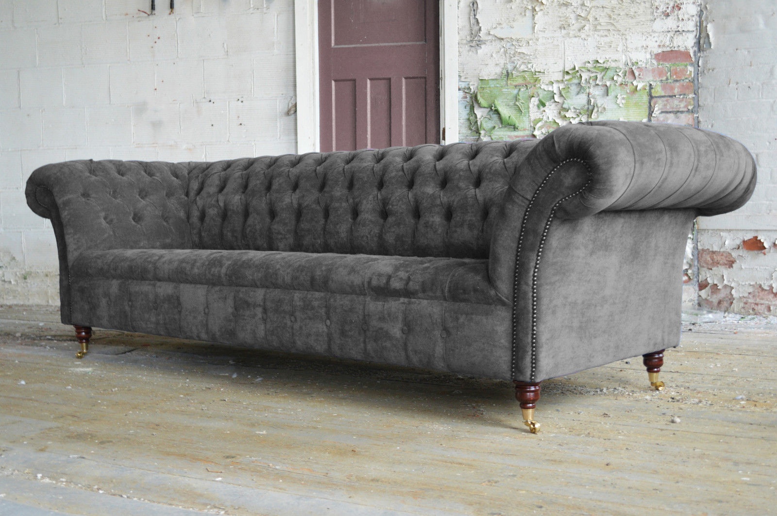 Chesterfield XXL Big Sofa Couch 4 Sitzer Polster Sofas Couchen Garnitur