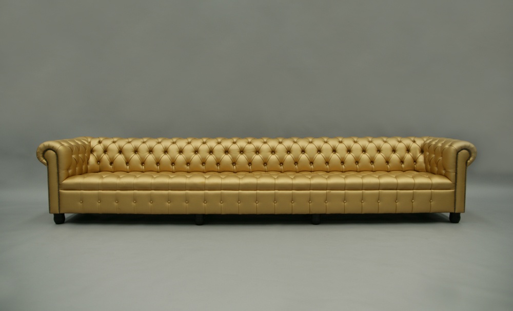 XXL Big Sofa Couch Chesterfield 480cm Polster Sofas 9 Sitzer Leder