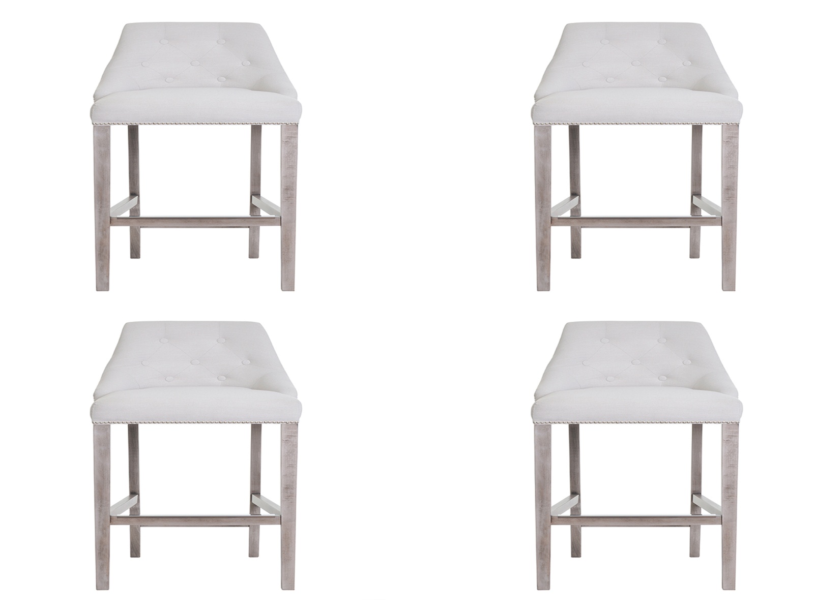 4x Bar Hocker Barhocker Tresen Stuhl Set Stühle Polste Chesterfield Design Stil