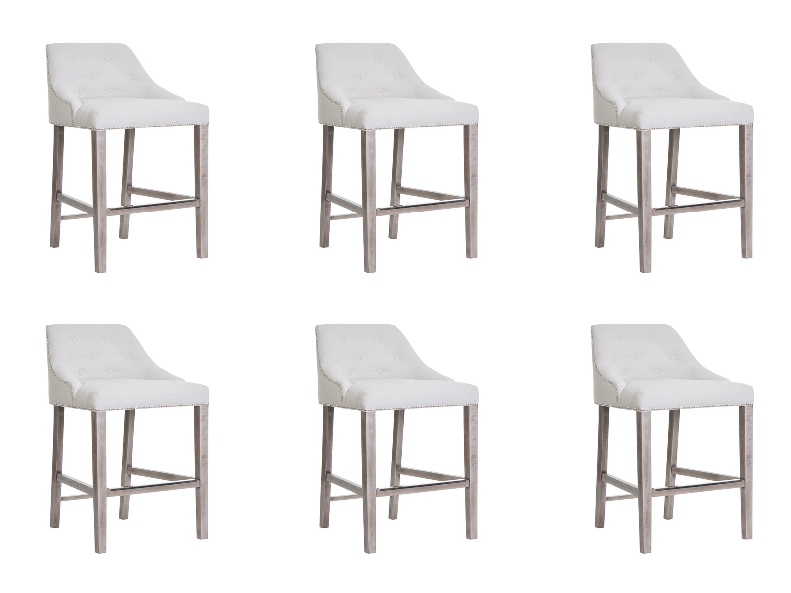 6x Bar Hocker Barhocker Tresen Stuhl Set Stühle Polste Chesterfield Design