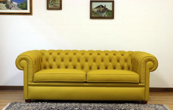 Chesterfield Sofa Couch Leder Sofas Couchen Polster Sitz Garnitur