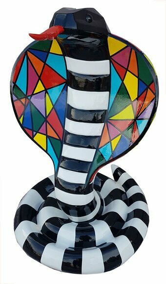 Designer Abstrakte Moderne Figur Schlange Kobra Deko Garten Skulpturen