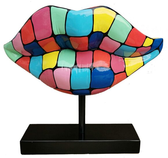 Abstrakte Design Lippen ModernSkulptur Dekoration Skulpturen Wohnzimmer Deko