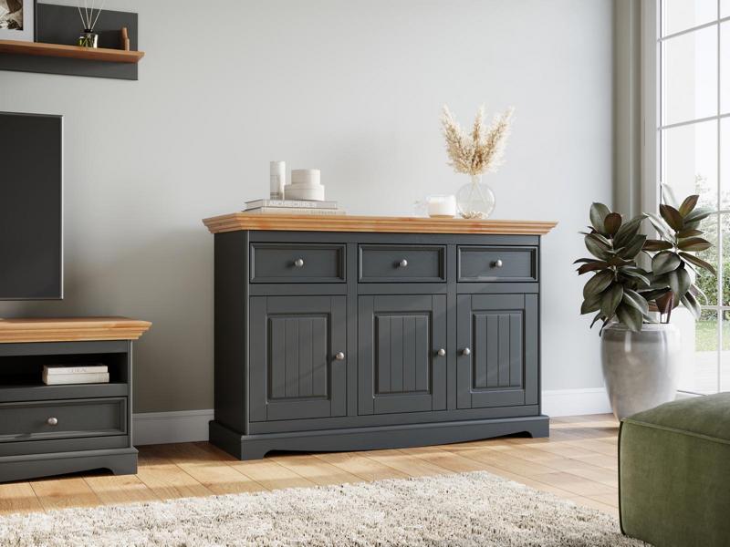 Design Kommode Holz Möbel Schrank Vitrine klassisch Schrank Buffet Bar Anrichte