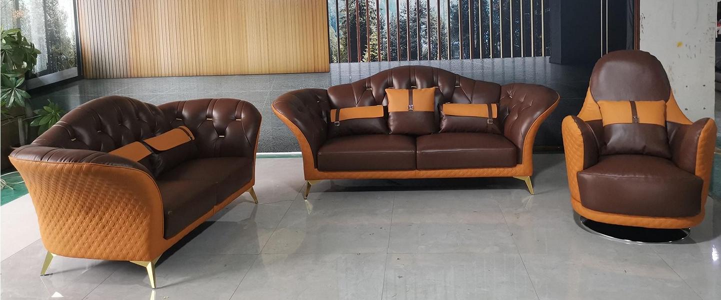 Sofagarnitur 3+2+1 Sitzer Wohnlandschaft Sofa Couch Polster Garnitur Ledersofa