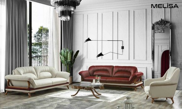 Luxus Garnitur Set Sofagarnitur 3+3+1 Sitzer Sofa Sessel 3tlg. Sets