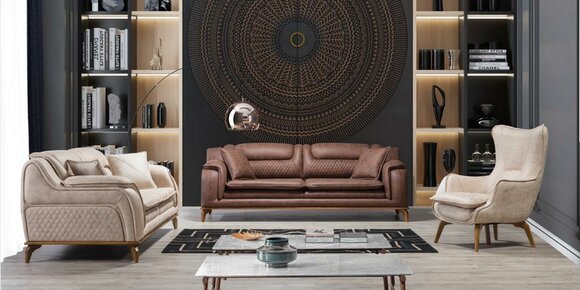 Design Sofa Couch Sofagarnitur 331 Sitzer Set Polstergarnitur