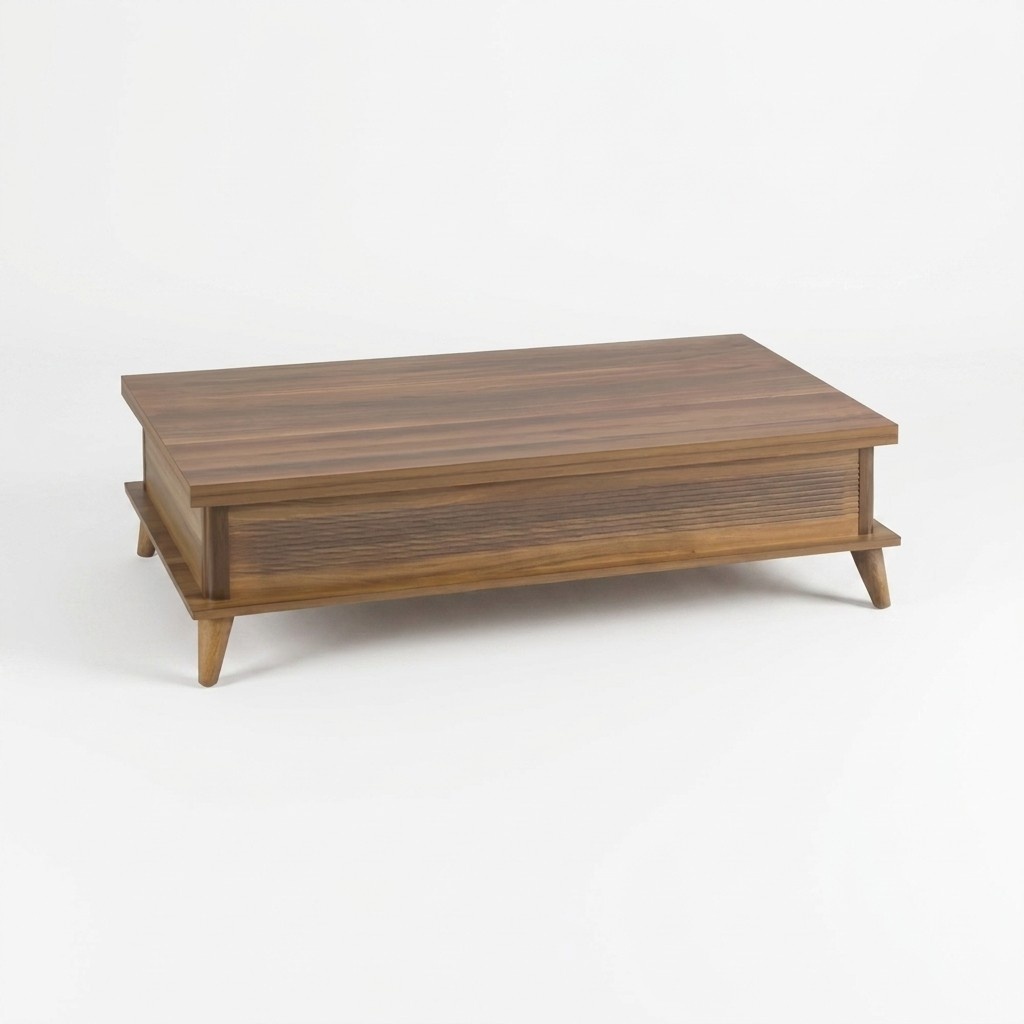 Kaffeetisch Ausziehbarer Couchtisch Esstisch Tisch Holz Braun Möbel