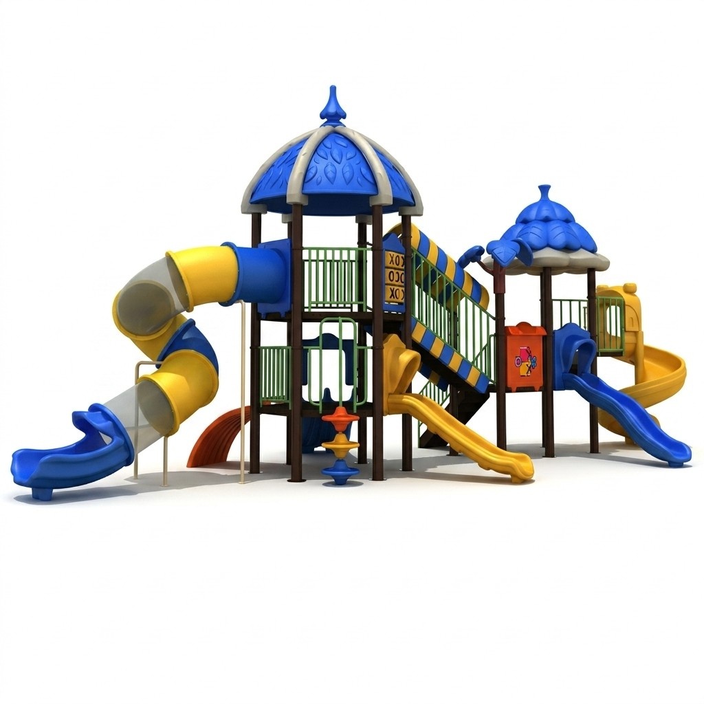 Kinderhaus Turm Spielhaus Spielplatz Spielturm mit Rutsche Outdoor