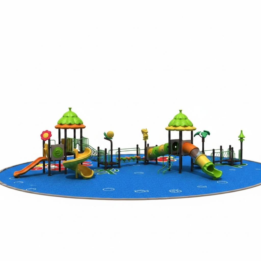 Kinderrutsche aus Kunststoff Spielplatz Outdoor Kletterturm Spielset
