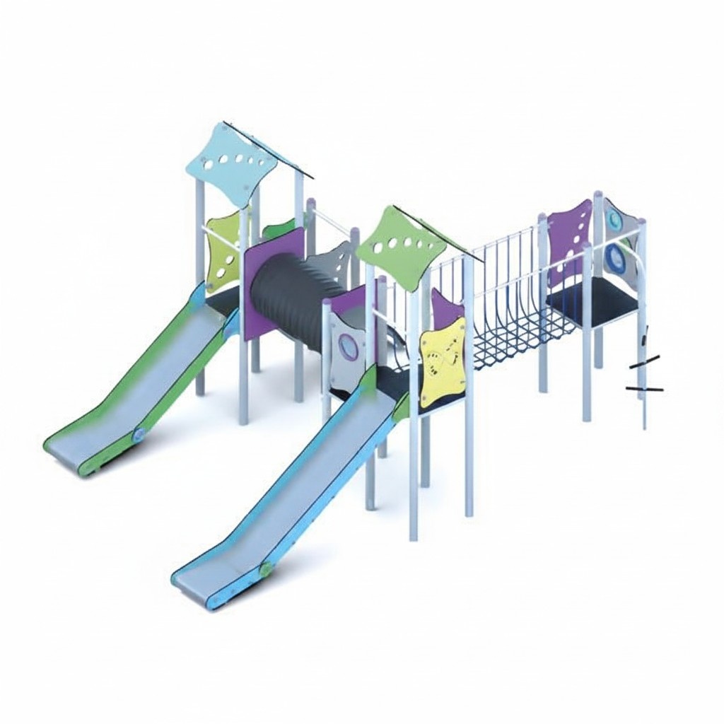 Kinderspielplatz Spielgelände Spielpark Hochwertigkeit Rutschbahn Aktivplatz