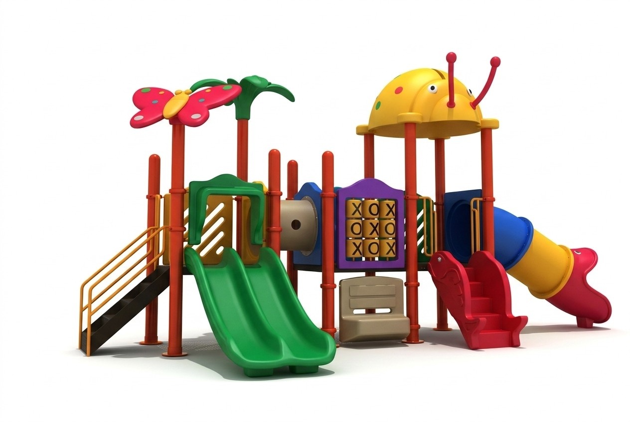 Kinderspielplatz Spielturm mit Rutsche Kletterturm Spielhaus Spielplatz