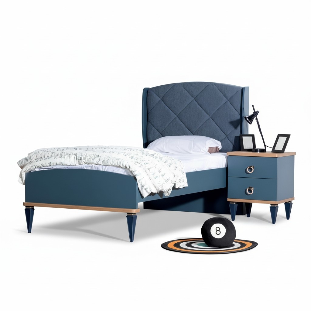 Kinderzimmer Bett Jugendzimmer Nachttisch Möbel Komplett Set 2tlg.