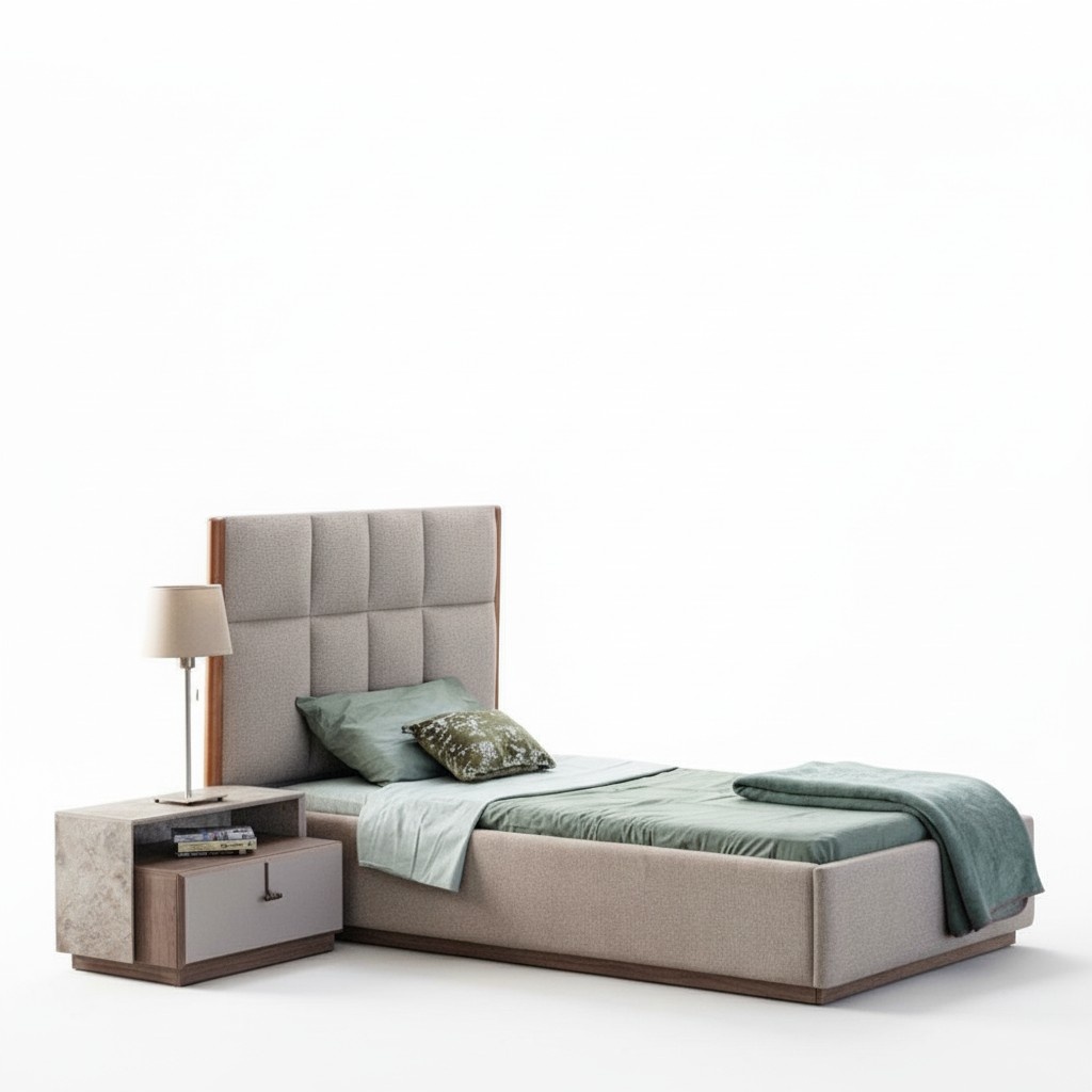 Kinderzimmer Möbel Designer Einzelbett Holz Nachttisch Schreibtisch 4tlg