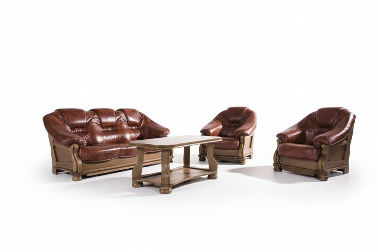 Klassik Sofagarnitur 3+1+1 Sitzer Klassisch Sofas Couchen Polster