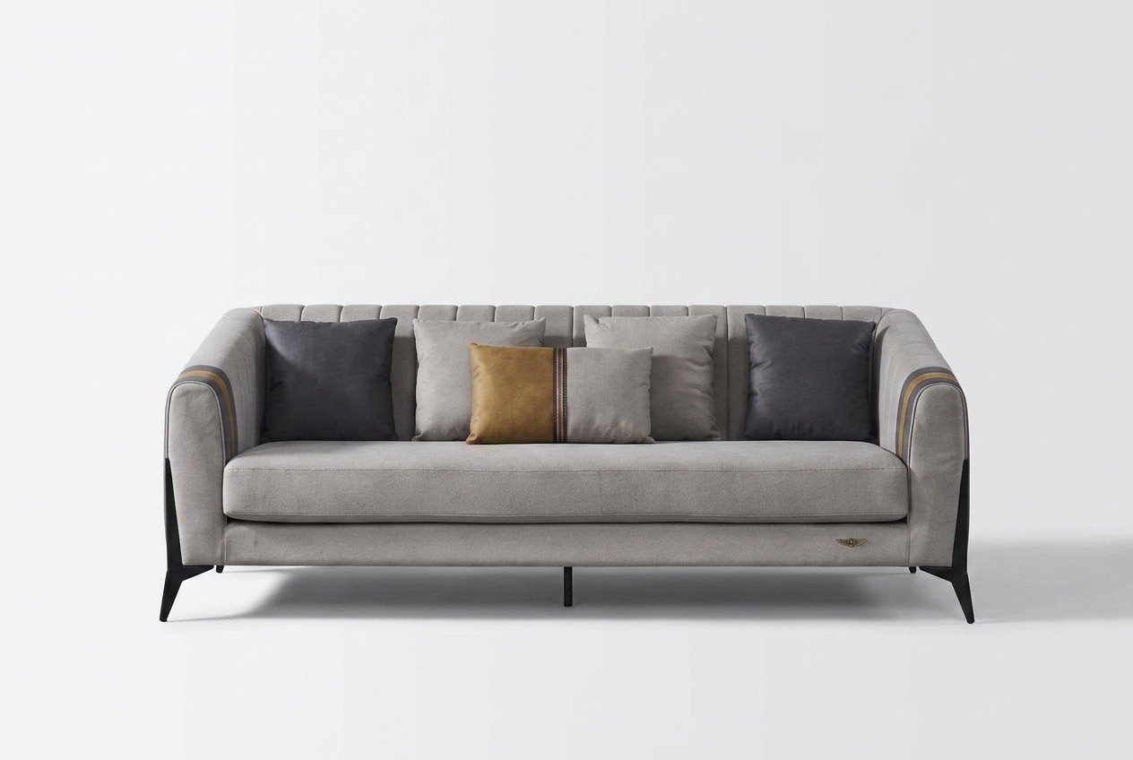Klassisch 3 Sitzer Designer Sofa Polster Sofas Couchen Leder Dreisitzer