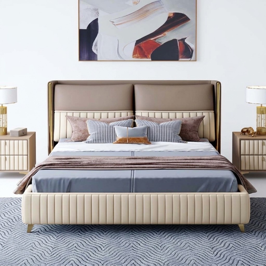 Klassisch Doppelbett Bett Ehebett Design Luxus Betten Modern Stil neu