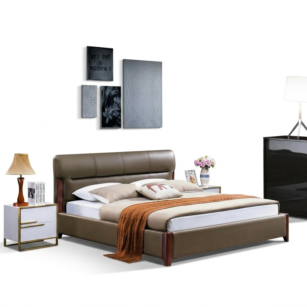Klassisch Doppelbett Bett Ehebett Design Luxus Betten Moderne Stil Möbel