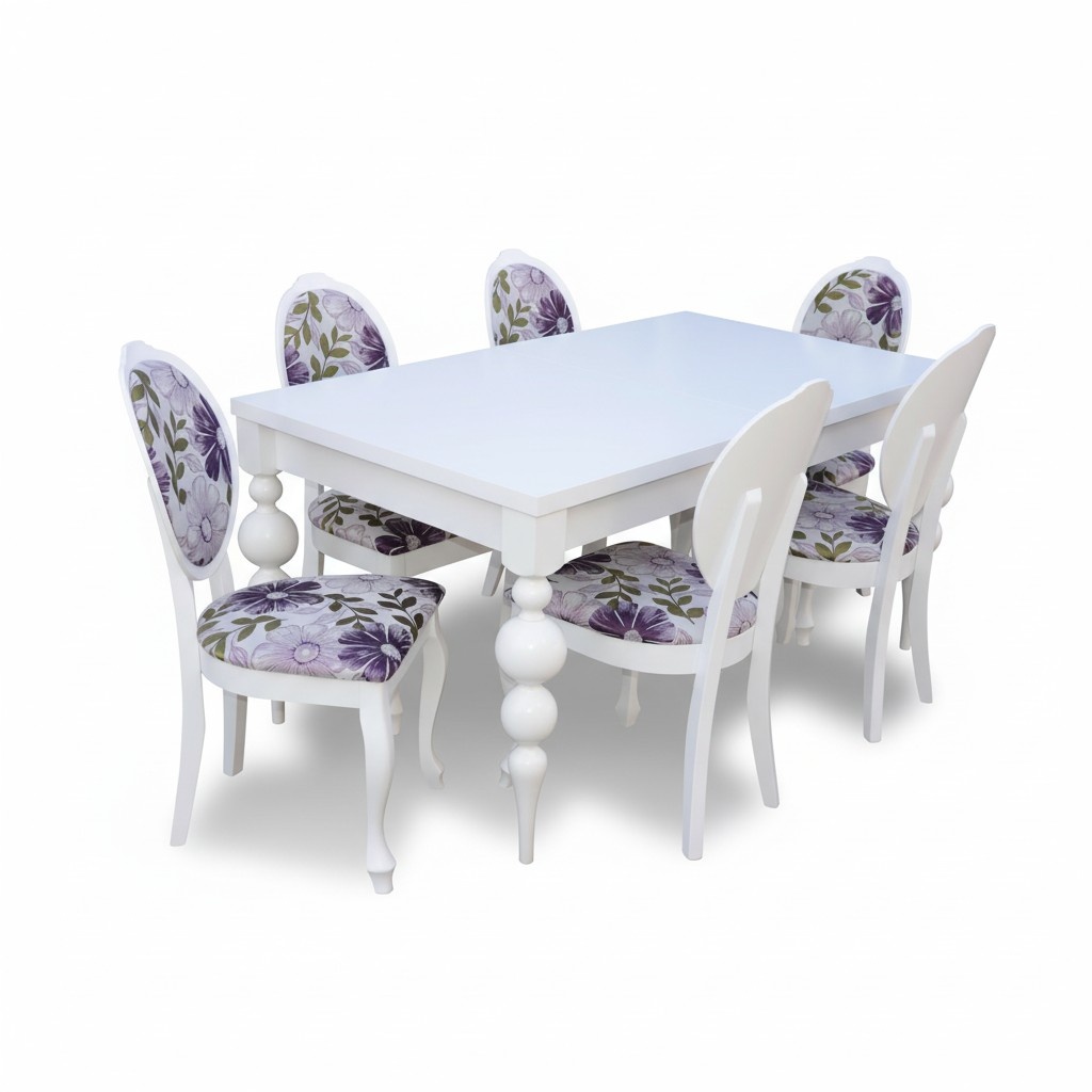 Klassische Esstisch Tisch mit 6 Stühlen Esszimmer Gruppe Stuhl Tische Holz Neu